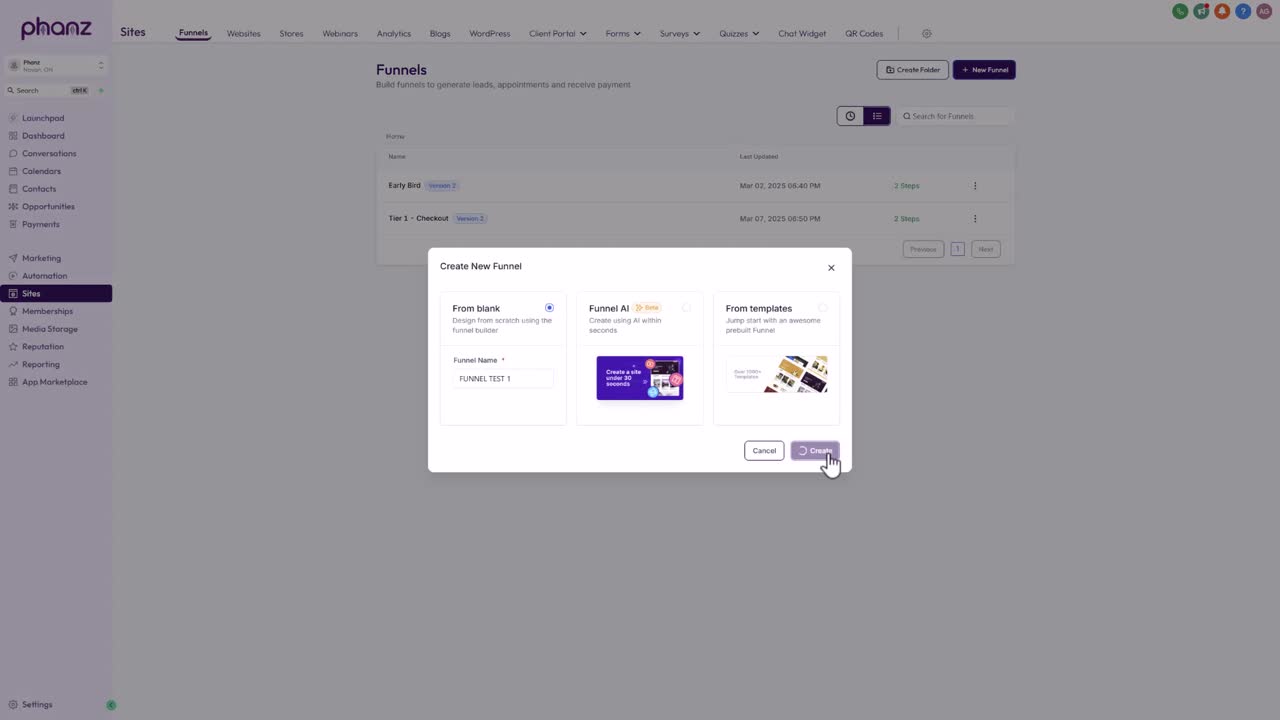 Phanz lead recovery and follow-up dashboard